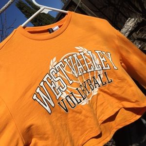 long sleeve cropped shirt